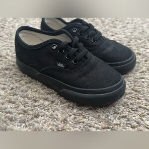 Vans Kids Black Canvas Shoes